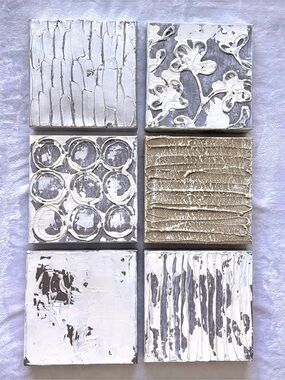 SARAH BROOKE Original Middle of Nowhere Set of 6 Hand Painted Canvases--EUC